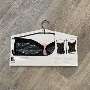 Umbra Black and Pink Corset Jewelry Organizer